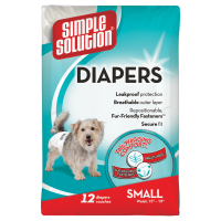 Гигиенические подгузники для животных Simple Solution Disposable Diapers Small малые 12шт S (ss10583)