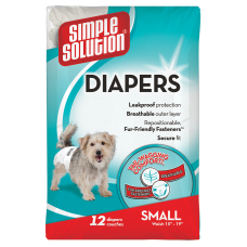 Гігієнічні підгузки для тварин Simple Solution Disposable Diapers Small малі 12шт S (SS10583)