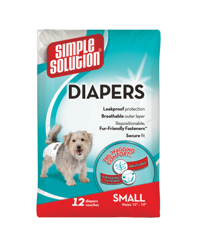 Гигиенические подгузники для животных Simple Solution Disposable Diapers Small малые 12шт S (ss10583)