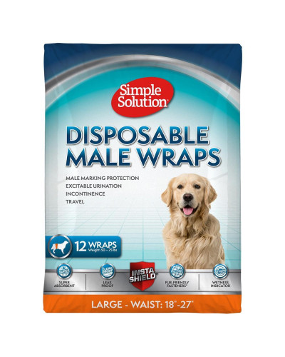 Влагопоглощающий пояс для собак Simple Solution Disposable Wrap for Male Dogs для больших пород (ss11539)