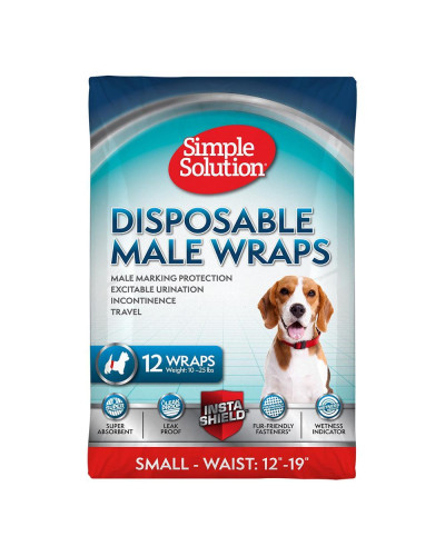 Влагопоглощающий пояс для собак Simple Solution Disposable Wrap for Male Dogs для малых пород (ss11537)