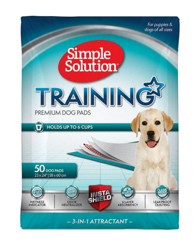 Влагопоглощающие пеленки для собак Simple Solution Training Premium Dog Pads 58х60см 50шт (ss13401)