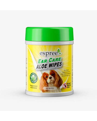 Салфетки Espree Aloe Ear Care Pet Wipes для ушей собак и котов 60 шт (e01277)