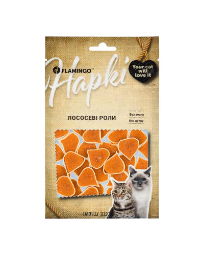 Flamingo Лососевые роллы для кошек 50 GR
