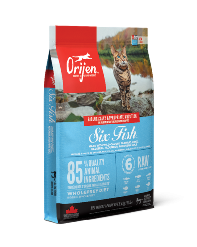 Сухой корм для котов всех пород и всех стадий жизни Orijen 6 FISH CAT&KITTEN 1,8 кг (o28118)
