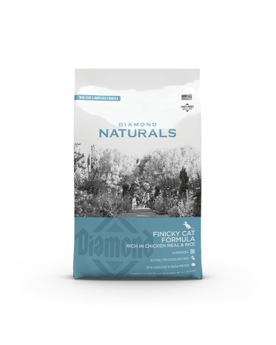 Сухий корм для вибагливих та стер котів на всіх стадіях життя Diamond Naturals Finicky Cat Chicken&Rice Курка 1 кг (dn10097-HT27)