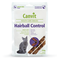 Напіввологі ласощі Canvit Hairball Control для виведення шерсті для котів100 г (can514083)
