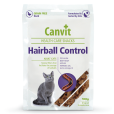 Напіввологі ласощі Canvit Hairball Control для виведення шерсті для котів100 г (can514083)