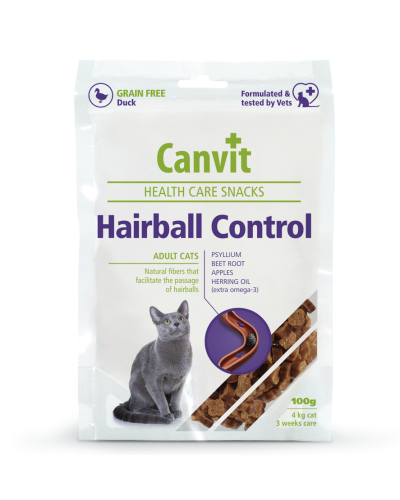 Полувлажные лакомства Canvit Hairball Control для выведения комков шерсти для кошек 100 г (can514083)