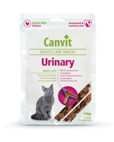 Напіввологі ласощі Canvit Urinary для профілактики інфекцій сечових шляхів для кішок 100 г (can514090)