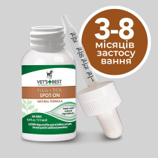 Vets Best FLEA TICK SPOT-ON BOTTLE краплі від бліх та кліщів для собак 17,7 мл