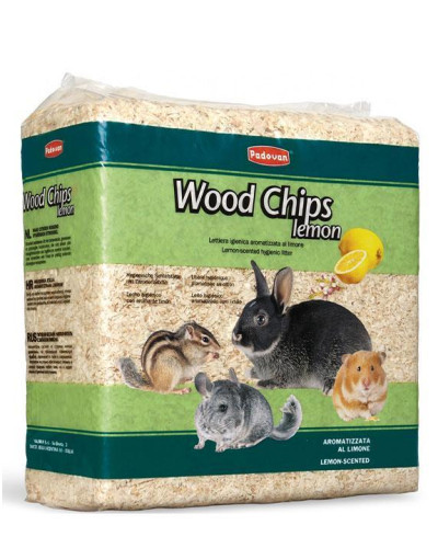Наповнювач для гризунів Padovan Wood chips Lemon Деревний вбирний 1 кг (14 л) (PP00171)