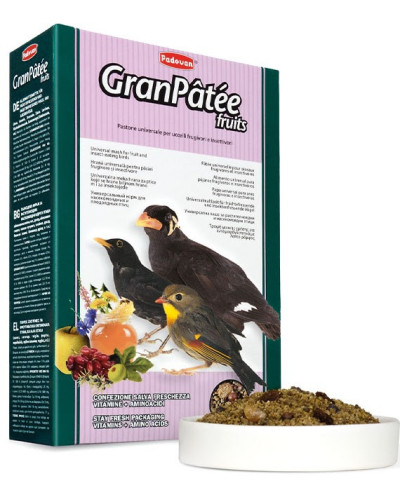 Повсякденний корм для комахоїдних і плодоядних птахів Padovan Granpatee Fruits 1 кг (PP00192)