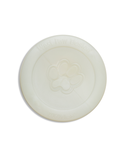 Игрушка для собак West Paw Zisc Glow Flying Disc фрисби светящийся 22 см Белый (ZG032GLO)