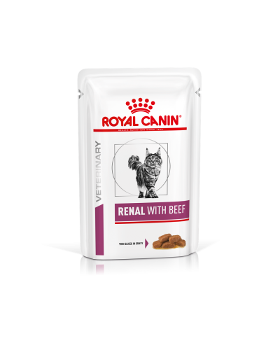 Вологий корм для дорослих котів RENAL FELINE BEEF 85 г