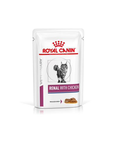 Вологий корм для дорослих котів ROYAL CANIN RENAL FELINE CHICKEN 85 г