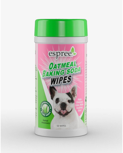 Салфетки Espree Oatmeal Baking Soda Wipes для собак с протеинами овса и пищевой содой 50 шт (e01425)