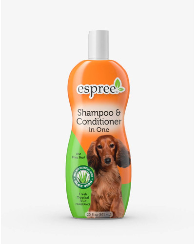 Шампунь-кондиціонер Espree Shampoo&Conditioner in One тропічні фрукти для собак 16:1 591мл (e00390)