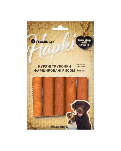 Flamingo Куриные трубочки фаршированные рисом для собак 75 GR