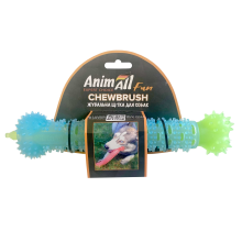 AnimAll Фан жевательная щетка-кость голубая с зеленым, 24 см
