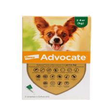 Краплі на холку для собак Elanco Bayer Advocate до 4 кг, 3 шт