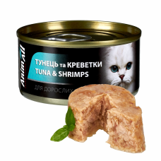 АнімАлл вологий корм для котів Тунець з Креветками 85г