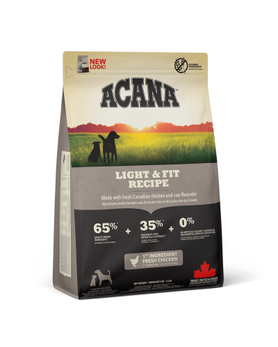 Сухой корм для взр собак всех пород, для поддерж здорового веса тела ACANA Light&Fit Recipe Dog 2 кг (а51220)