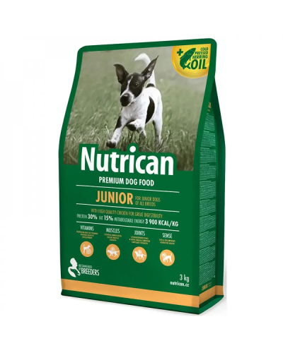 Сухой корм для щенков премиум класса Nutrican Junior 3 кг (nc506972)