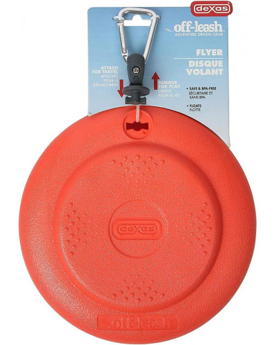 Игрушка для собак Dexas Off Leash Frisbee Flyer Фризби с карабином (PWT010-2027)