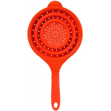 Дуршлаг складной силиконовый с ручкой Dexas Pop Strainer Red 1900 мл 20 см красный (GCC1795)