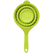 Дуршлаг складной силиконовый с ручкой Dexas Pop Strainer Green 1900 мл 20 см cалатовый (GCC383)