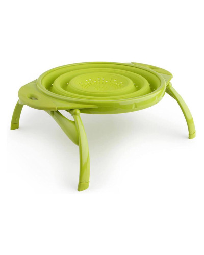 Дуршлаг складной на ножках Dexas Collapsible Colander 3800 мл 25 см силиконовый cалатовый (10CC383)