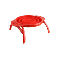 Дуршлаг складной на ножках Dexas Collapsible Colander 3800 мл 25 см силиконовый красный (10CC1795)