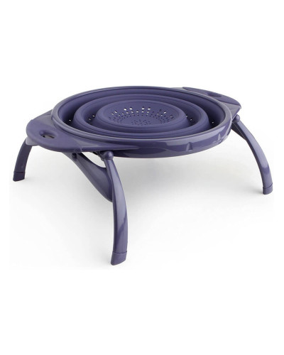 Дуршлаг складной на ножках Dexas Collapsible Colander 3800 мл 25 см силиконовый фиолетовый (10CC5275)