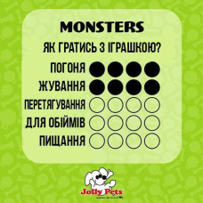 Игрушка для собак Jolly Pets Monster ball для жевания/лакомств 6,5 см Синий (MB25)