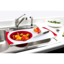Мультифункциональная доска Dexas Over Sink Strainer Grippboard Стрейнер Борд 51х29 с дуршлагом (427-22-187H)