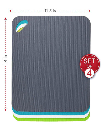 Набор ультратонких досок Dexas Grippmat Set Flex Mats Гриппмат с ручкой L 36х29 4шт Разноцветный (6554PK6)