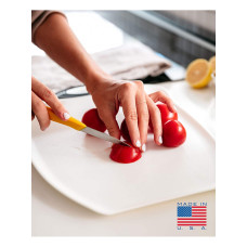 Доска-поднос кухонная Dexas Chop&Scoop Cutting Board S для нарезки и сервировки 33х24 см Белый (322-32-25)