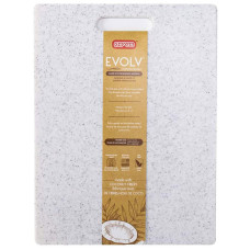 Кокосовая доска для нарезки Dexas PolyFiber Coconut Board EVOLV Полифибер 37х28 см Белая с черным (451-PC32)
