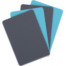 Набір ультратонких дошок Dexas Flex Mats Set Флекс Мат M 28х20см 4шт Чорний/Блакитний (6014PK6)