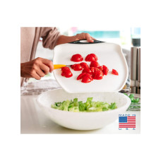 Доска-поднос кухонная Dexas Chop&Scoop Cutting Board M для нарезки и сервировки 36х28 см Белая (328-32-25)