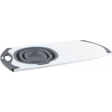 Мультифункциональная доска Dexas Over The Sink Strainer Grippboard Стрейнер 58х32 с дуршлагом серый (42832-60)