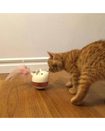 Игрушка для кошек Nina Ottosson Hunt `N Swat Treat Tumbler Мышь розовая интерактивн 1ур сложн (no69587)