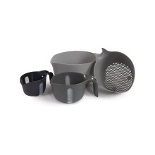 Набор пластиковых чаш Dexas Miхing Bowl Set с мерной шкалой 4шт cерый (GMBS4-432)