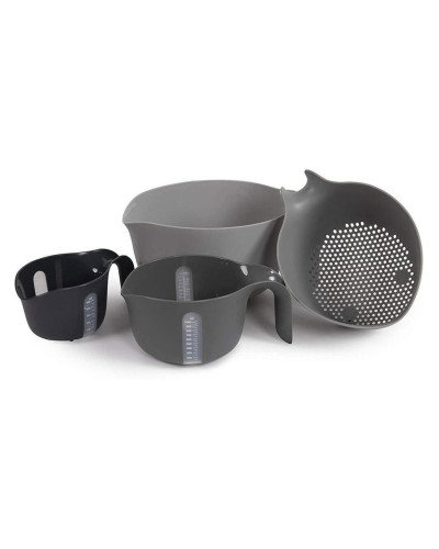 Набор пластиковых чаш Dexas Miхing Bowl Set с мерной шкалой 4шт cерый (GMBS4-432)