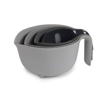 Набор пластиковых чаш Dexas Miхing Bowl Set с мерной шкалой 4шт cерый (GMBS4-432)