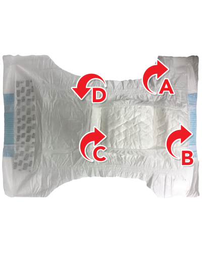 Гигиенические подгузники для животных Simple Solution Disposable Diapers Medium средние 12шт М (ss10584)