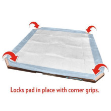 Піддон під пелюшку для привчання цуценят до туалету Simple Solution Training Pad Holder 54х54х1см Коричневий (ss11371)