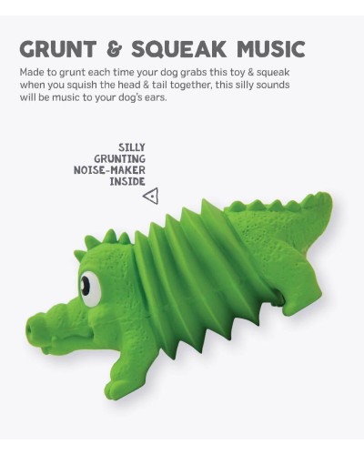 Игрушка для собак Outward Hound Accordionz Gator (Крокодил-аккордеон) салатовый 16,5 см (oh68093)