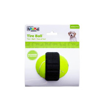 Игрушка для собак Outward Hound Tyre Ball (Теннисный мячик c шиной) салатовый 9см (oh67712)
